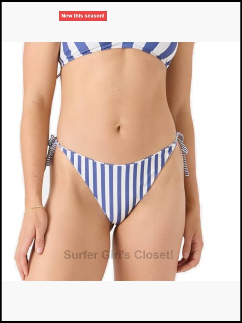 Reversible Tie Side Cheeky Bikini Bottom UPF 50+ Quick Dry Stretch - Picture 2 of 7
